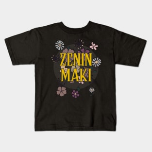 Aesthetic Proud Name Maki Flowers Anime Retro Styles Kids T-Shirt